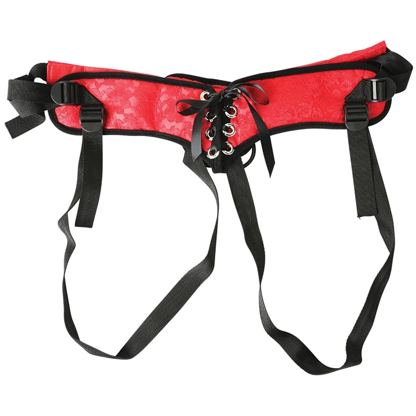 Sportsheets Red Lace Corsette Strap-On - Image 3