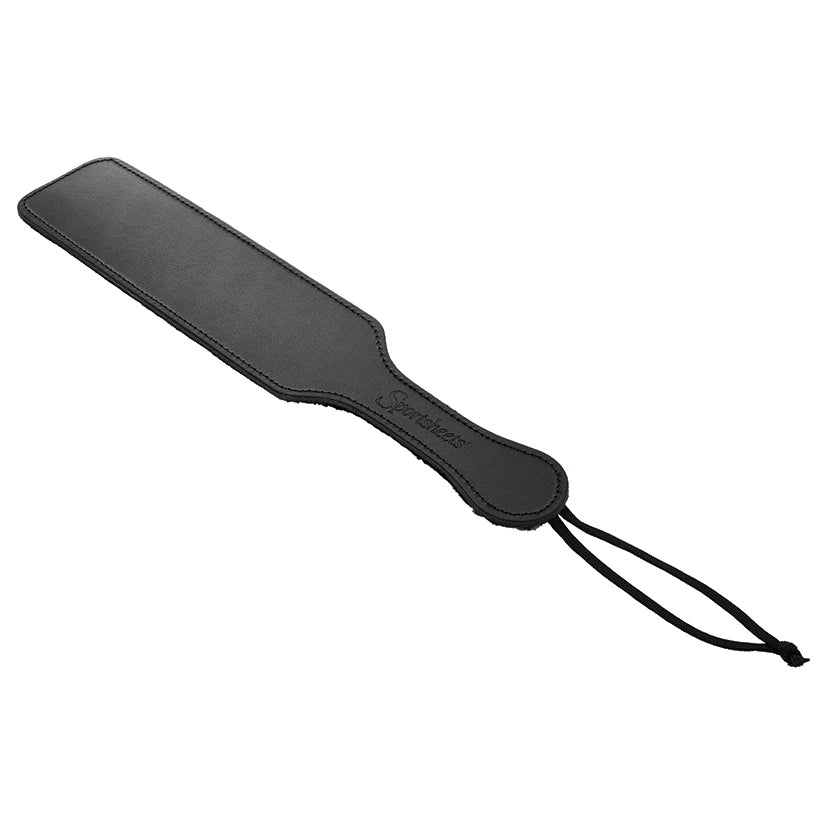 Sportsheets Fur Lined Leather Paddle – Black - Image 2