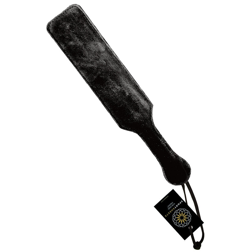 Sportsheets Fur Lined Leather Paddle – Black