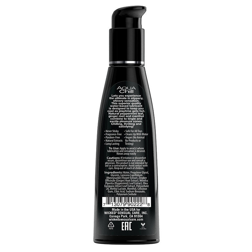 Wicked Aqua Chill Waterbased Cooling Sensation 4oz - Image 2