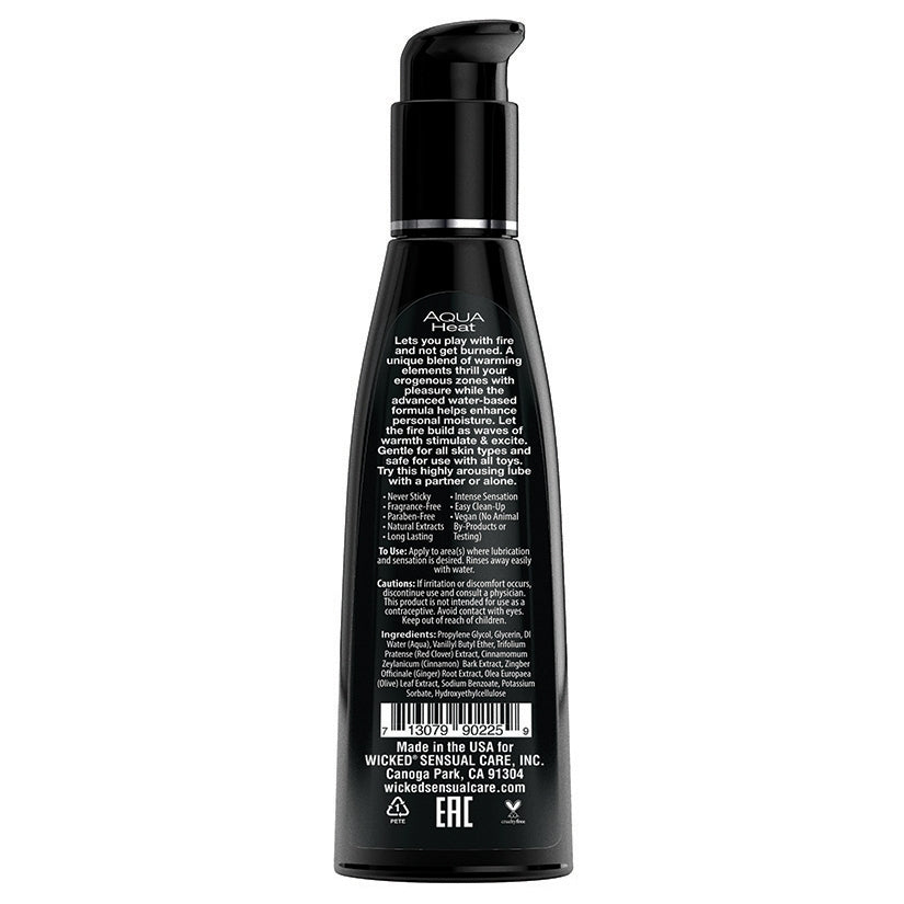 Wicked Aqua Heat Waterbased Warming Sensation 4oz - Image 2
