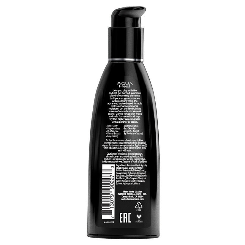 Wicked Aqua Heat Warming Lubricant 2oz - Image 2
