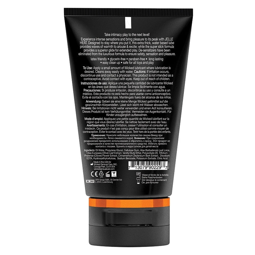 Wicked Jelle Heat Warming Waterbased Anal Lubricant 4oz - Image 2