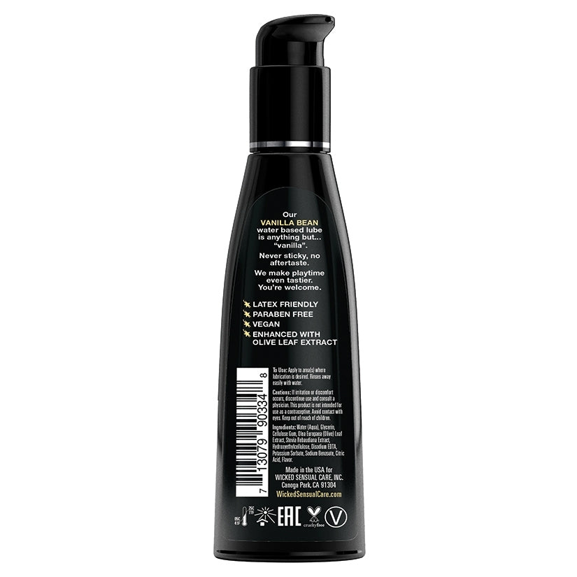 Wicked Aqua Flavored Lube-Vanilla Bean 4oz - Image 2