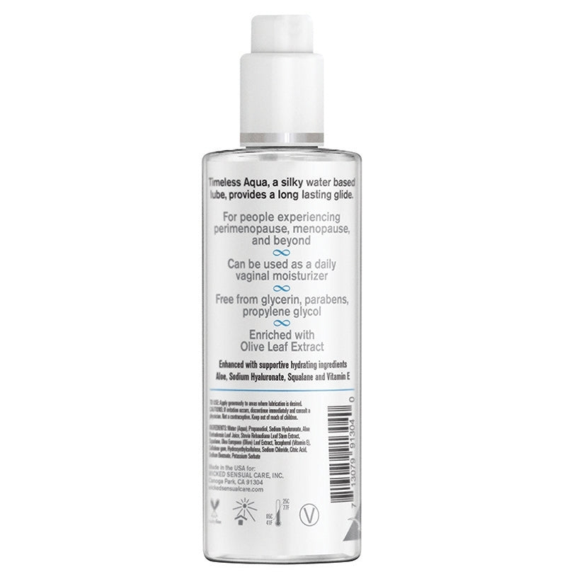 Wicked Simply Timeless Aqua Water-Based Lubricant 4oz - Image 2