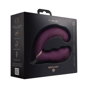 Rocks-Off Gemini Dual Stimulator Burgundy
