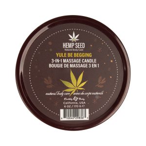 Earthly Body Hemp Seed 3-in-1 Massage Candle Yule Be Begging 6 oz.