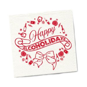Twisted Wares Happy Alcoholidays Napkins 20-Pack